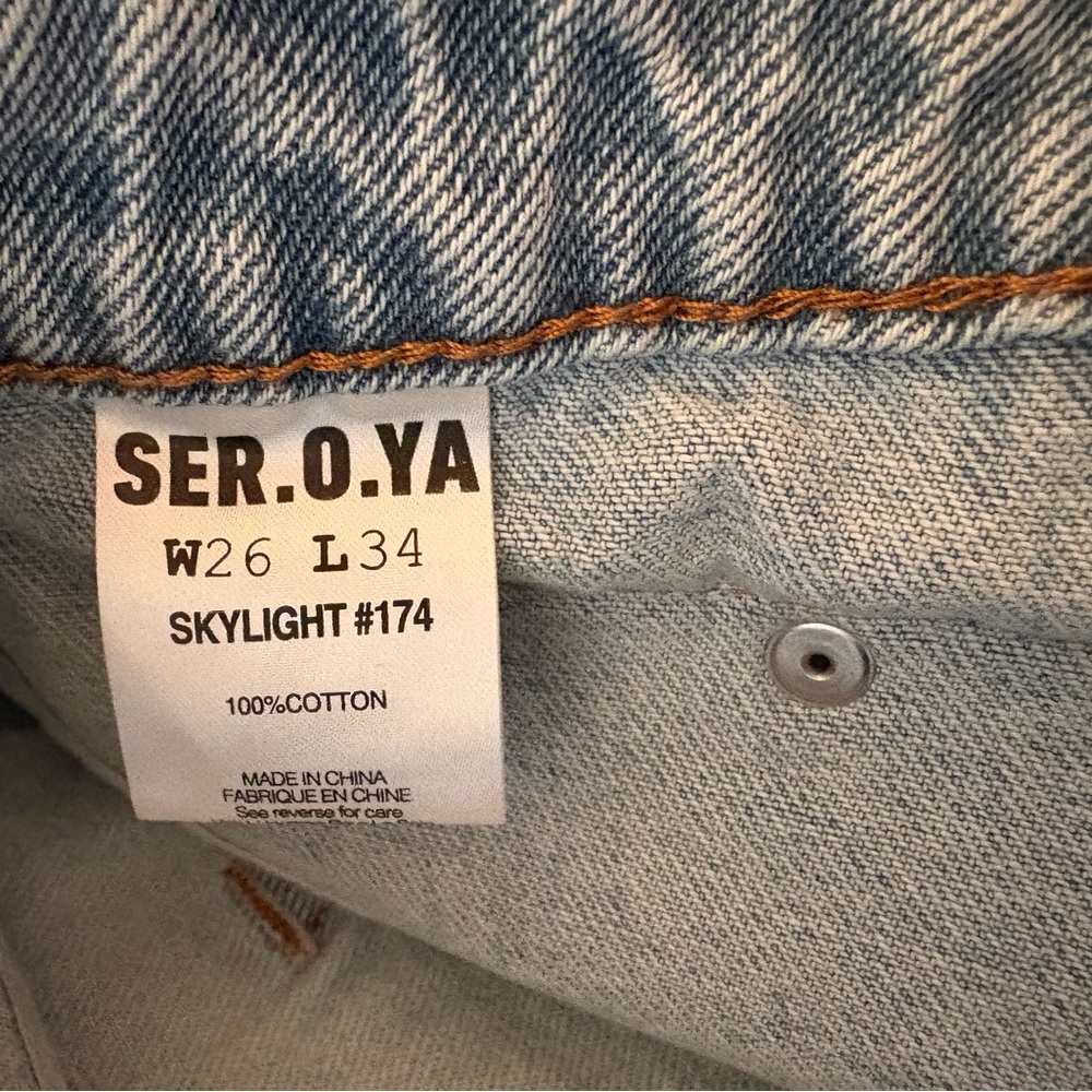 SER.O.YA SAPHIRA JEAN Wide Leg Skylight NWT✨ $298 NEW Sz 26 - Picture 12 of 15